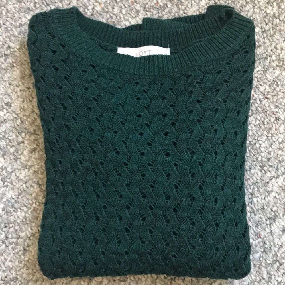 LOFT hi-lo open weave sweater size S. EUC